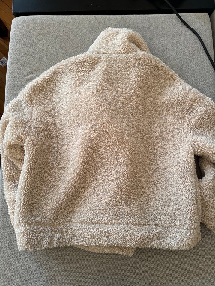 Mango Krem Peluş Kadın Mont - Görsel 3