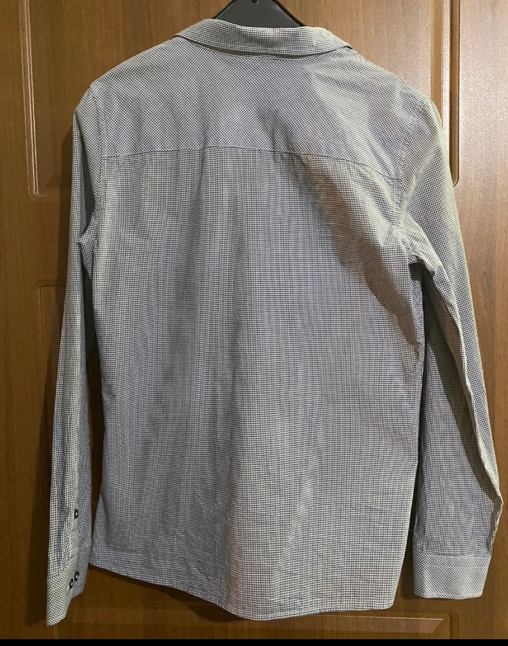 Gri Uzun Kollu Düğmeli Kadın Gömlek - Görsel 2