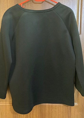 Twist Siyah Oversize Kadın Sweatshirt - Görsel 2