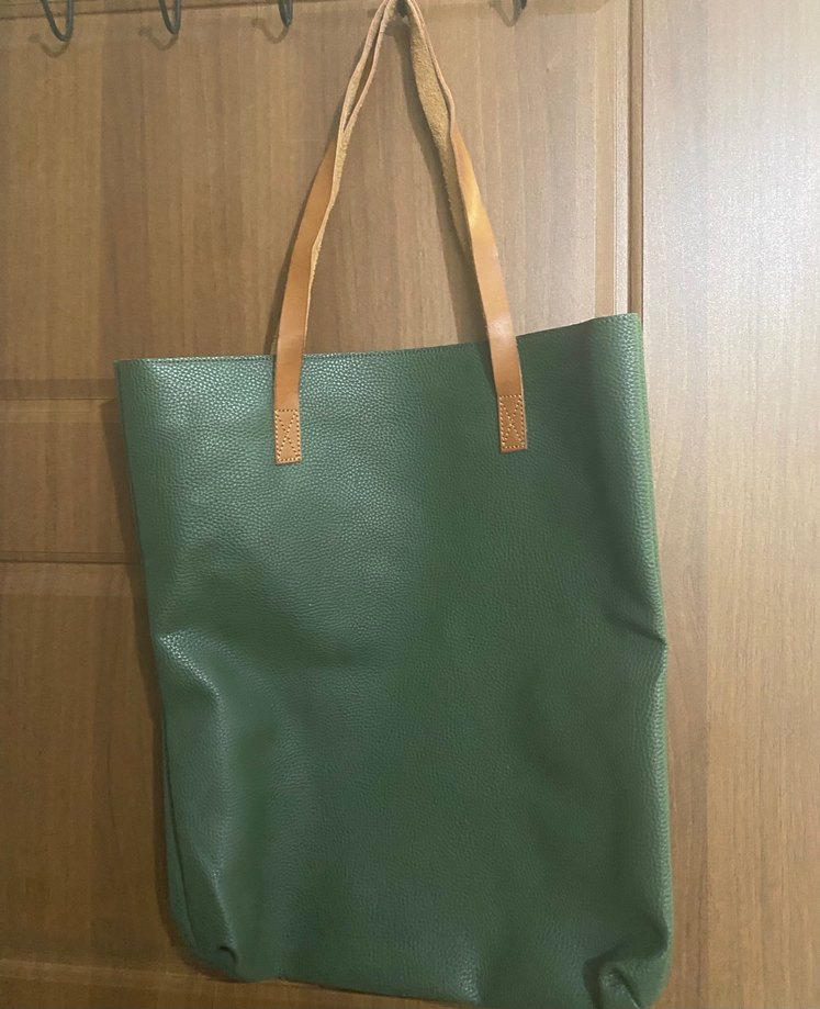 Yeşil Deri Kadın Günlük Çanta - Görsel 2