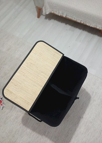 Beden Renk Siyah Katlanabilir bambu bölmeli Kirli Sepeti