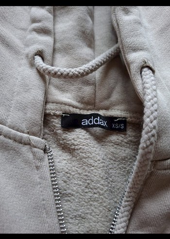 Addax Gri Fermuarlı Kapüşonlu Sweatshirt