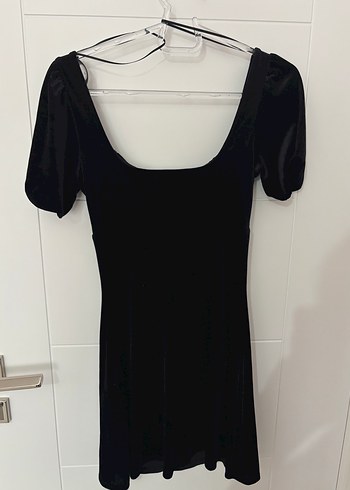 H&M siyah kadife elbise - Görsel 3