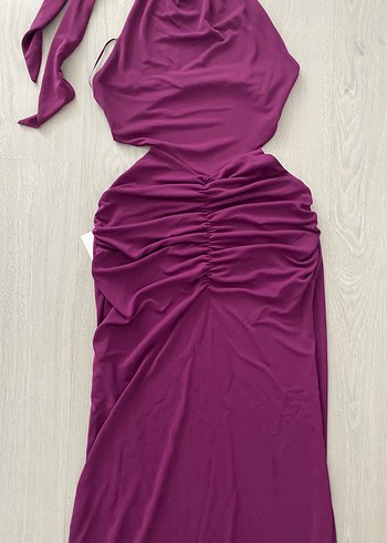 Zara Zara Kadın Elbise halter yaka uzun