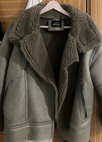 DeFacto Geniş Kalıp Su Geçirmez Süet Mont - Görsel 3