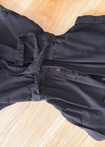 Diğer Siyah Denim Midi şort Tulum