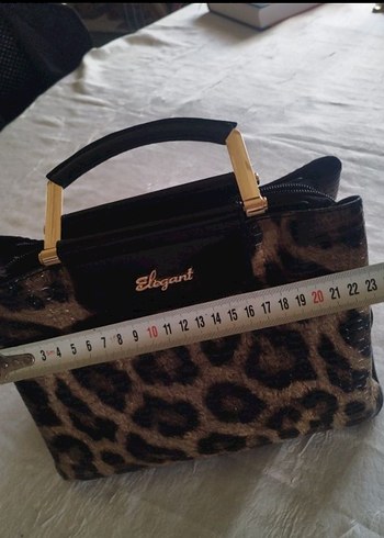 Beden Siyah leopar rugan çanta