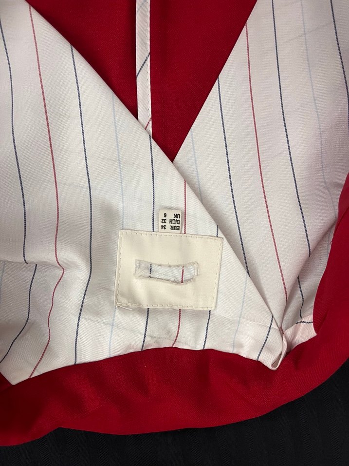 Düğmeli Kırmızı Kadın Blazer Ceket - Görsel 2