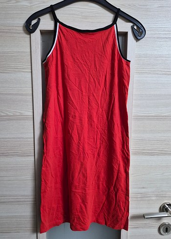 Kırmızı Kemerli Kız Çocuk Elbise - Görsel 4