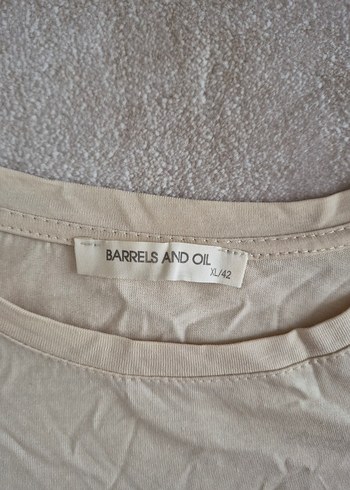 Bej Kısa Kollu  Kadın Tişört - Görsel 4