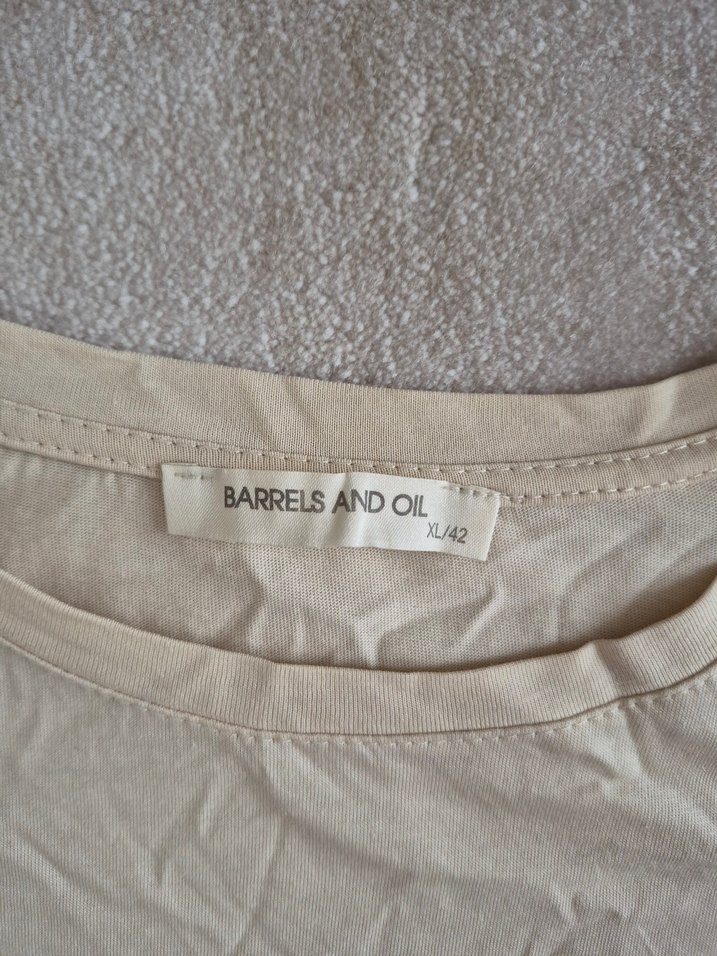 Bej Kısa Kollu  Kadın Tişört - Görsel 4