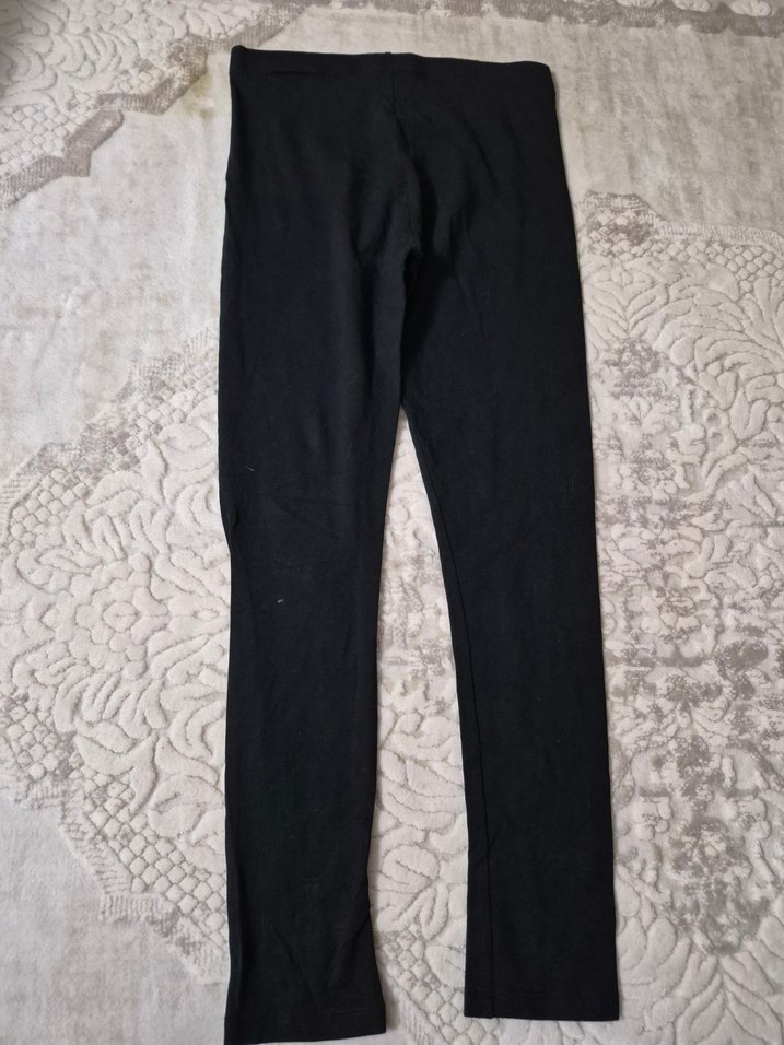 Kız Çocuk Siyah Payetli Nakışlı Tayt - Görsel 4