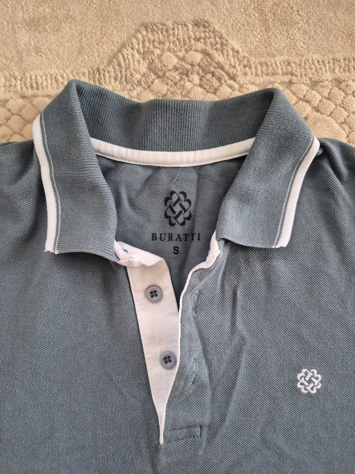 Düğmeli Gri Erkek Polo Tişört - Görsel 2