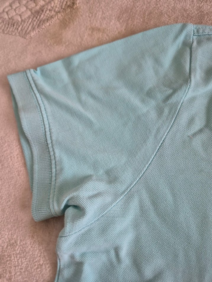 Erkek Mavi Polo Tişört, Kısa Kollu, Rahat Kesim - Görsel 3