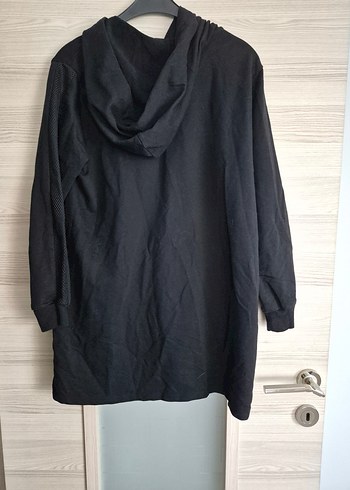 Siyah Kapüşonlu Midi Hamile Ceketi - Görsel 5