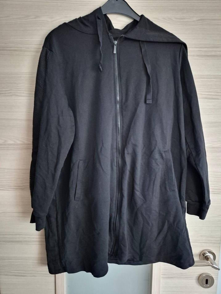 Siyah Kapüşonlu Midi Hamile Ceketi - Görsel 2