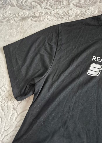 Siyah Baskılı Kısa Kollu Crop Tişört - Görsel 2