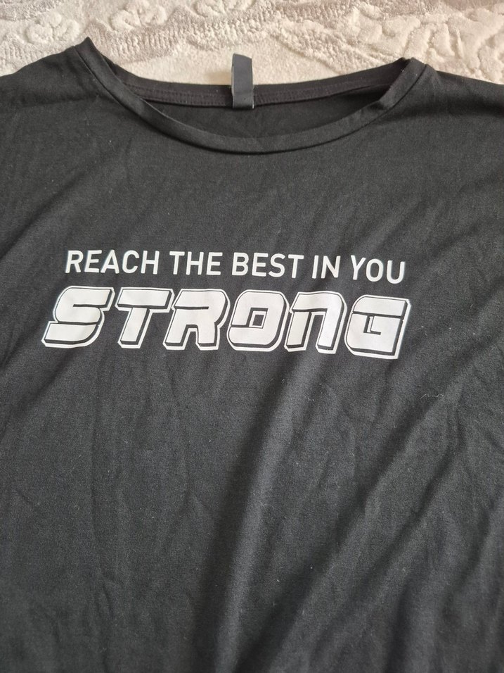 Siyah Baskılı Kısa Kollu Crop Tişört - Görsel 3