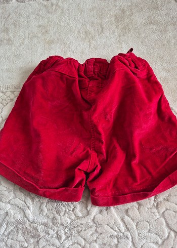 Kız Çocuk Kırmızı Kadife Şort - Görsel 5