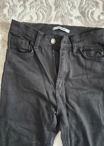 Kadın Siyah Normal Boy Denim Pantolon - Görsel 3