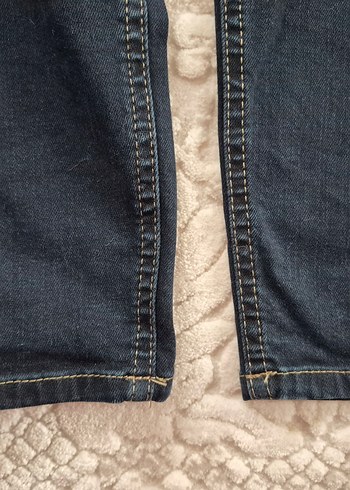 Kadın Lacivert Kemerli Bol Kesim Jean - Görsel 5