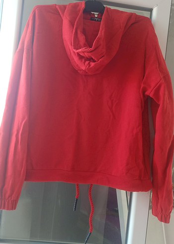 Trendyol & Milla Kırmızı Kapüşonlu Fermuarlı Sweatshirt