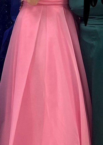 Pembe Drapeli Nişan Elbisesi - Görsel 3