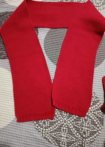 KitiKate Kırmızı Nakışlı Örgü Çocuk Bere Takımı Bitti marka