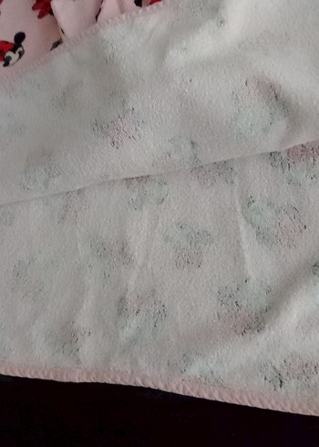 3 Yaş Beden pembe Renk Kapüşonlu Pembe Kız Çocuk Polar Bornoz