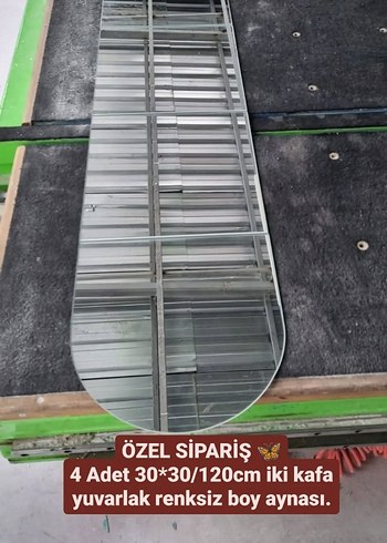 4'lü Yuvarlak Uçlu Boy Aynası Seti