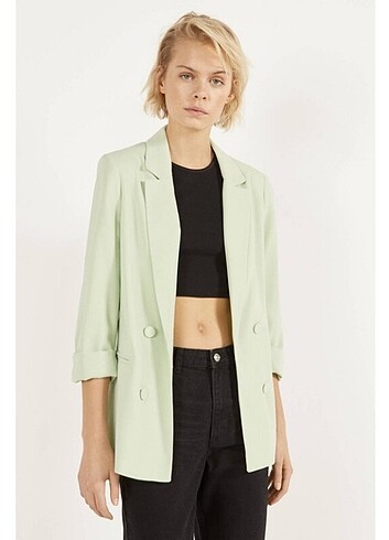 Yeşil Bershka blazer