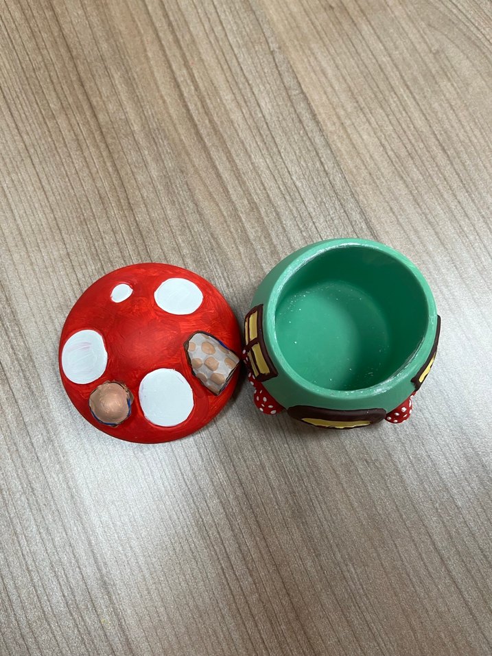 Renkli Kırmızı Mantar Figürlü Biblo - Görsel 2