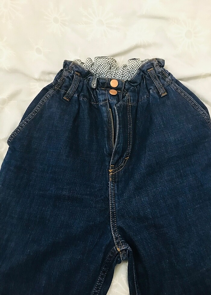 Sıfır beli lastikli Kot pntolon - Görsel 2