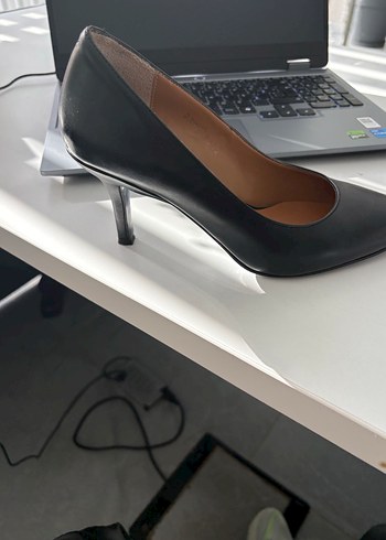 DERIMOD Siyah Stiletto Kadın Ayakkabı 3 kere giyildi - Görsel 5