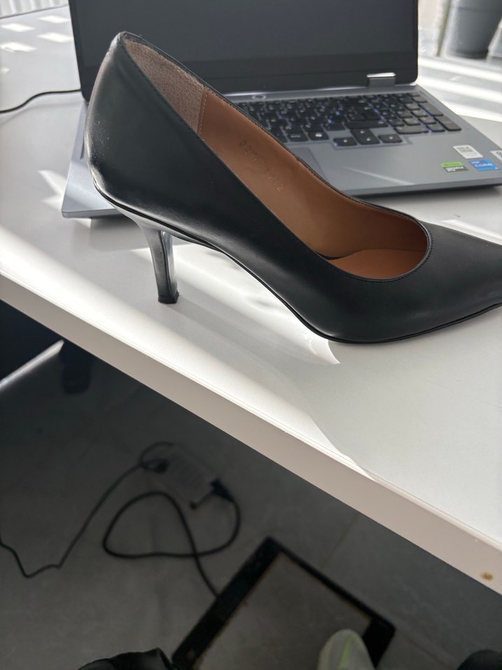 DERIMOD Siyah Stiletto Kadın Ayakkabı 3 kere giyildi - Görsel 5