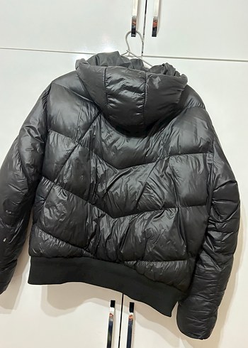 Siyah Fermuarlı Kadın Kışlık Ceket - Görsel 2