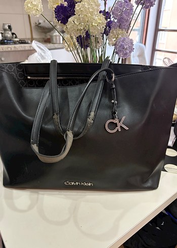 Kalvin Klein Siyah Deri Kadın Çanta - Görsel 2