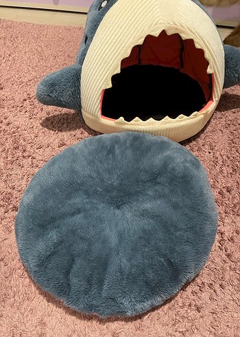 Mavi Köpek Balığı Kedi Yatağı - Görsel 2