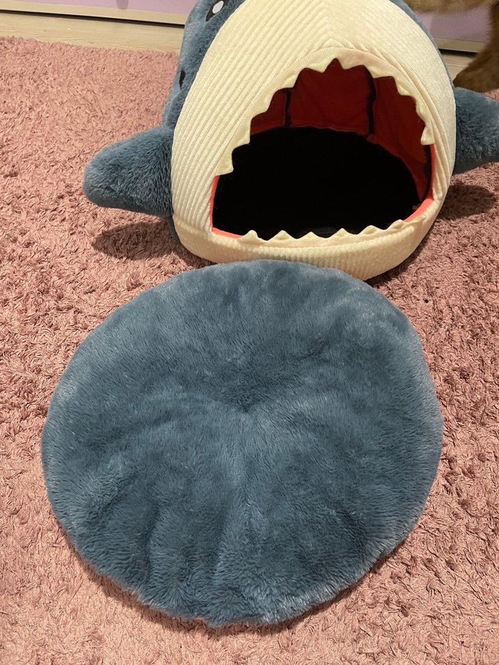 Mavi Köpek Balığı Kedi Yatağı - Görsel 2