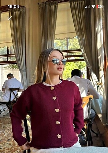My love bordo hırka