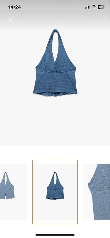 Pull and Bear Pull&Bear Boyundan Geçirmeli Bürümcük Crop
