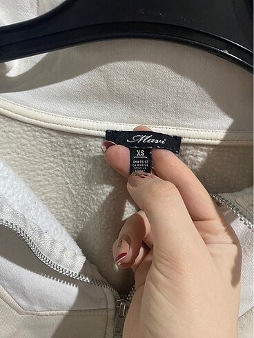 xs Beden Mavi crop sweatshirt