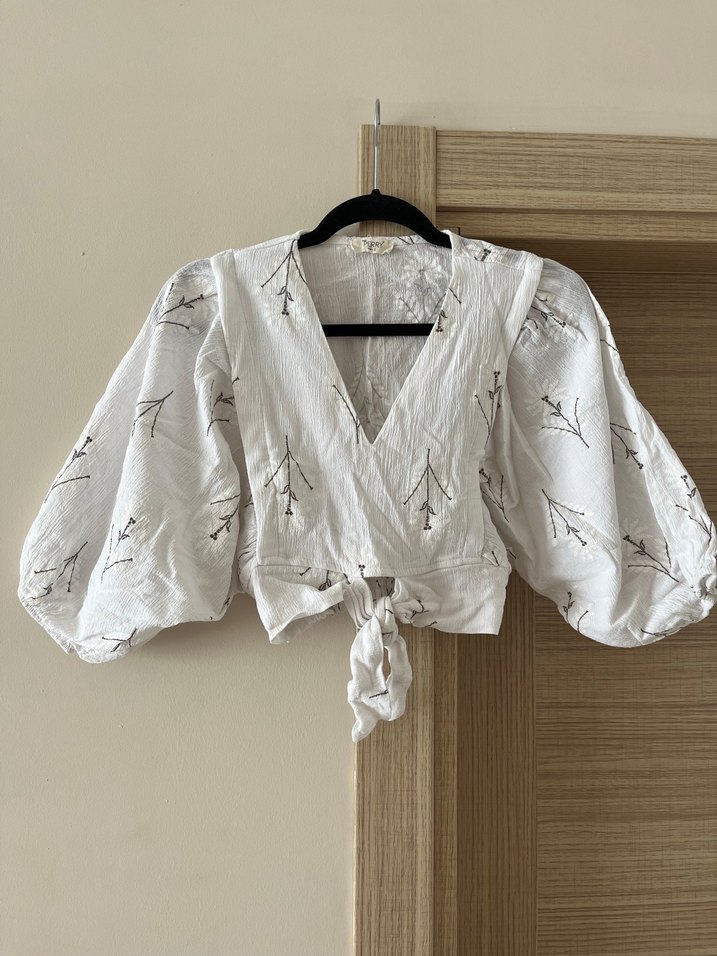 Nakışlı Beyaz Uzun takım - Görsel 3