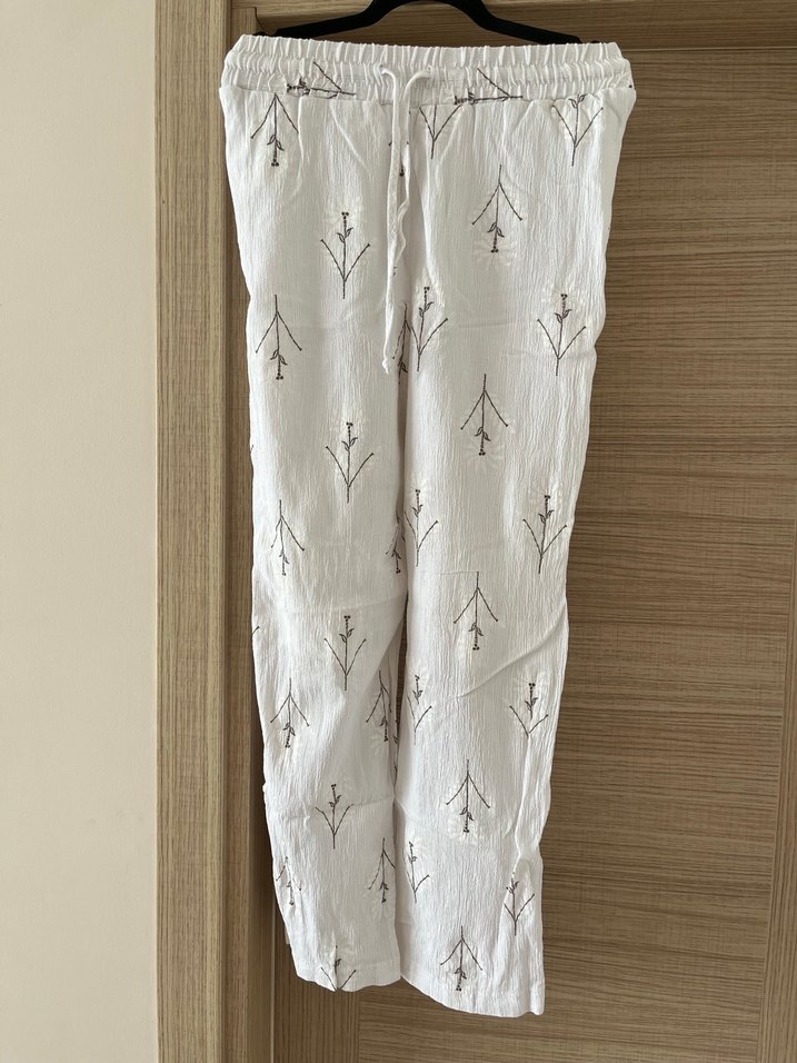 Nakışlı Beyaz Uzun takım - Görsel 2