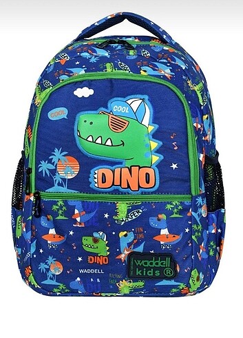 Beden Mavi dinozorlu erkek çocuk okul çantasi