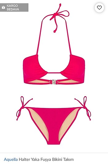 Fuşya bikini takım