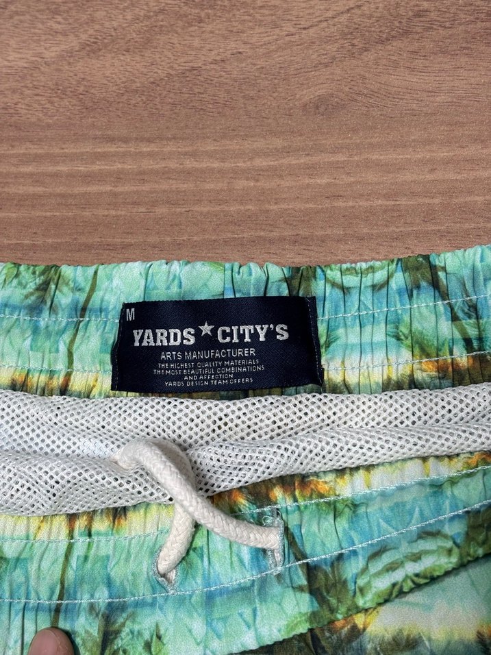 Renkli Batik Desenli Turkuaz Mini Şort - Görsel 4