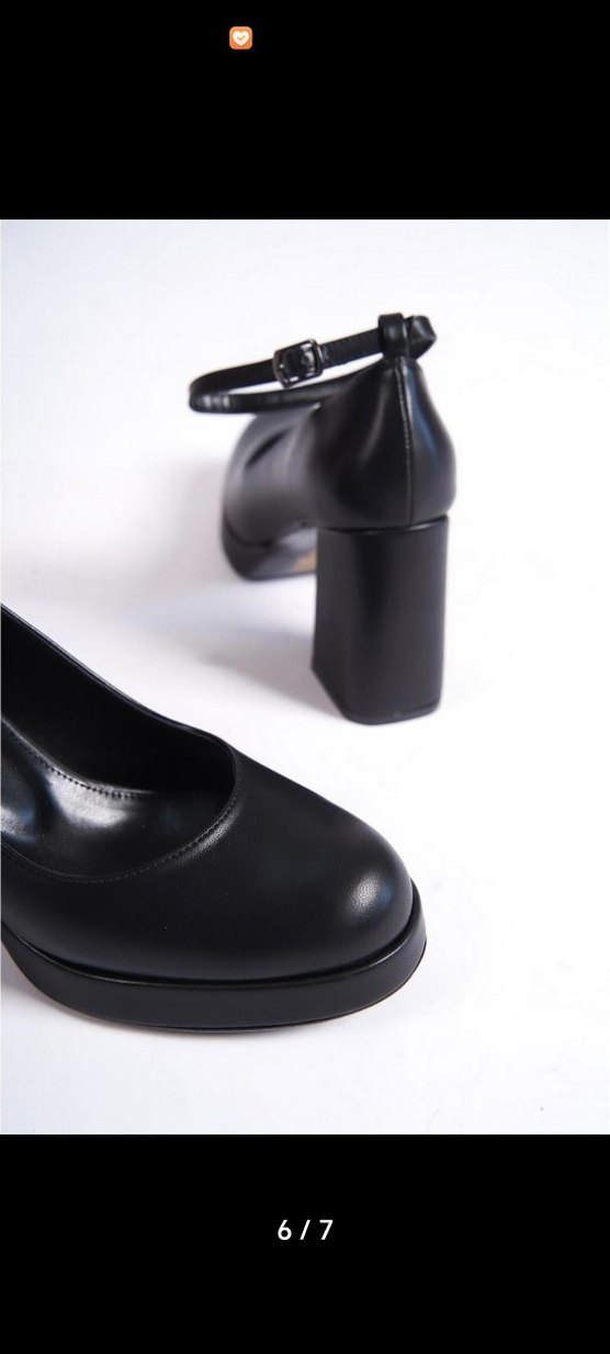 Kadın Siyah Platform Topuklu Tokalı Ayakkabı - Görsel 5