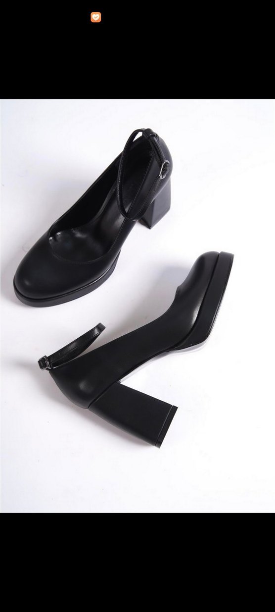 Kadın Siyah Platform Topuklu Tokalı Ayakkabı - Görsel 4