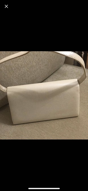 Beyaz vintage çanta